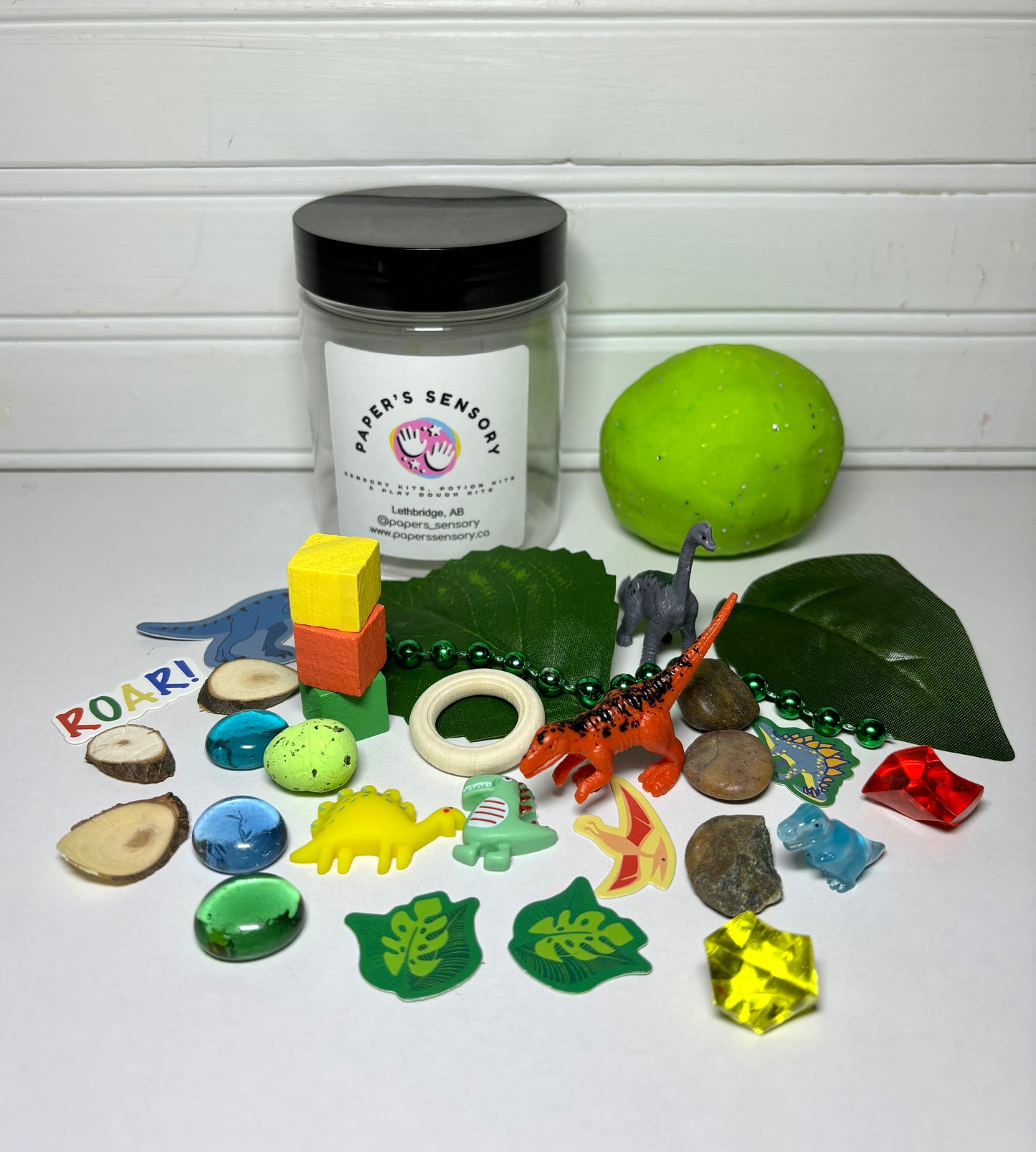 Dinosaur Playdough Jar