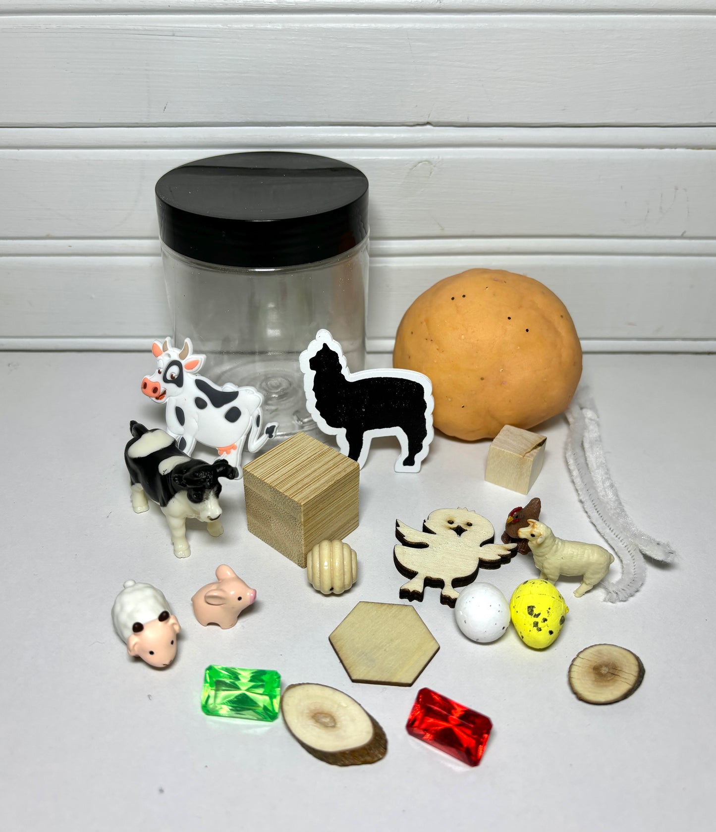 Farm Playdough Jar