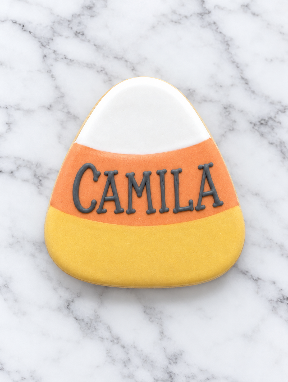 Personalized Candy Corn Cookie