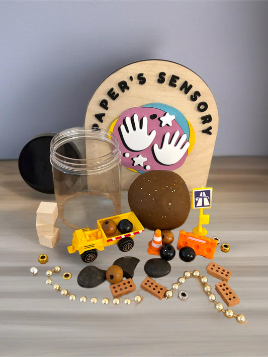 Construction Playdough Jar