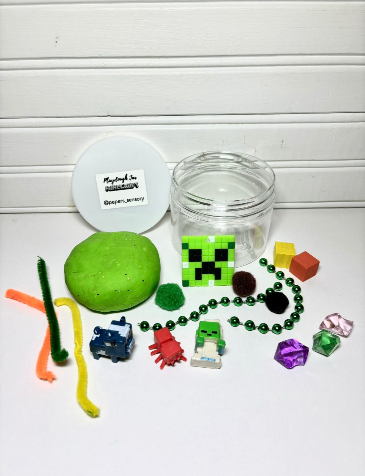 Minecraft Playdough Jars