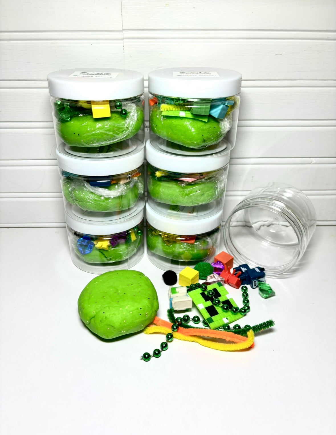 Minecraft Playdough Jars