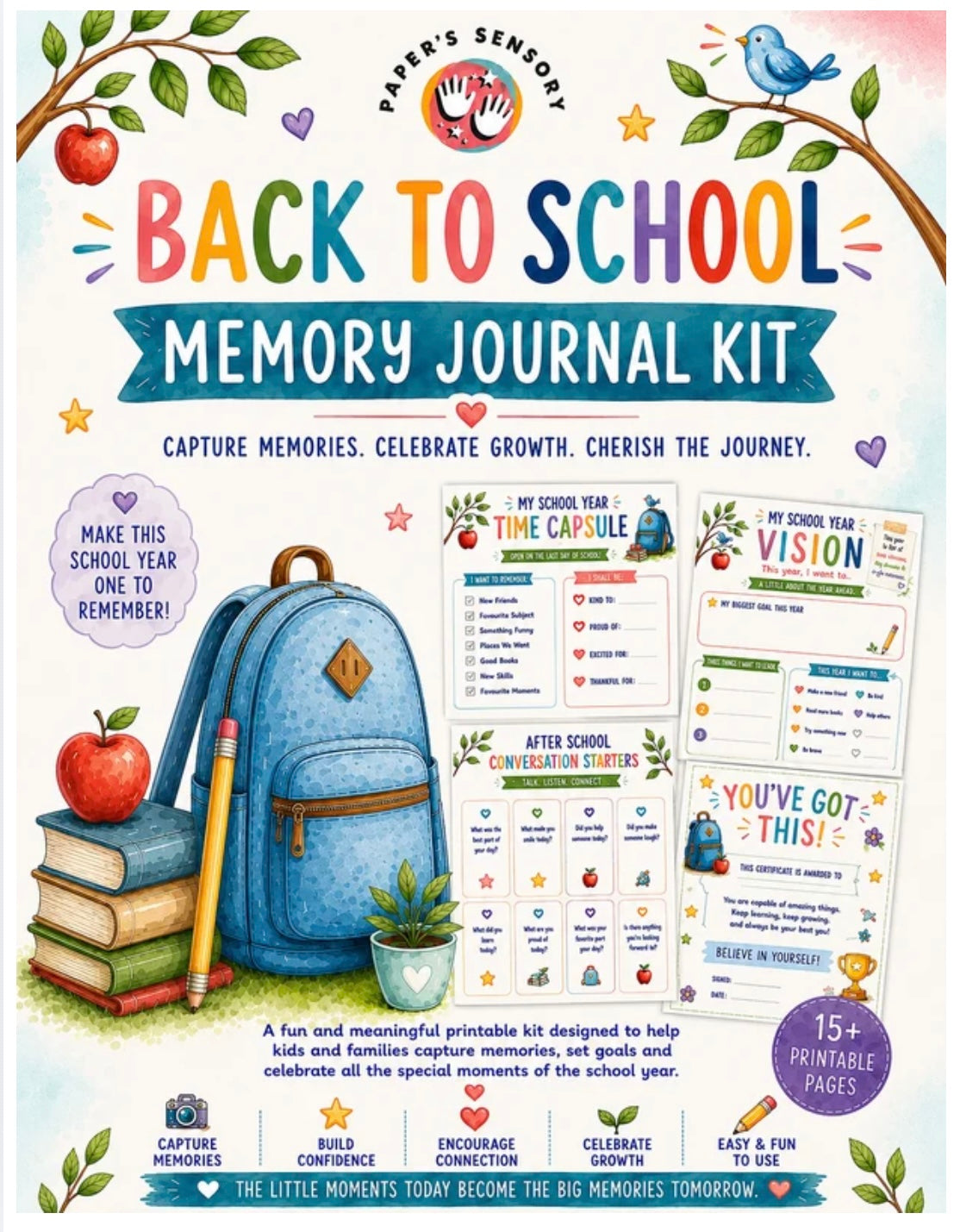 Back-to-School Memory Journal Kit