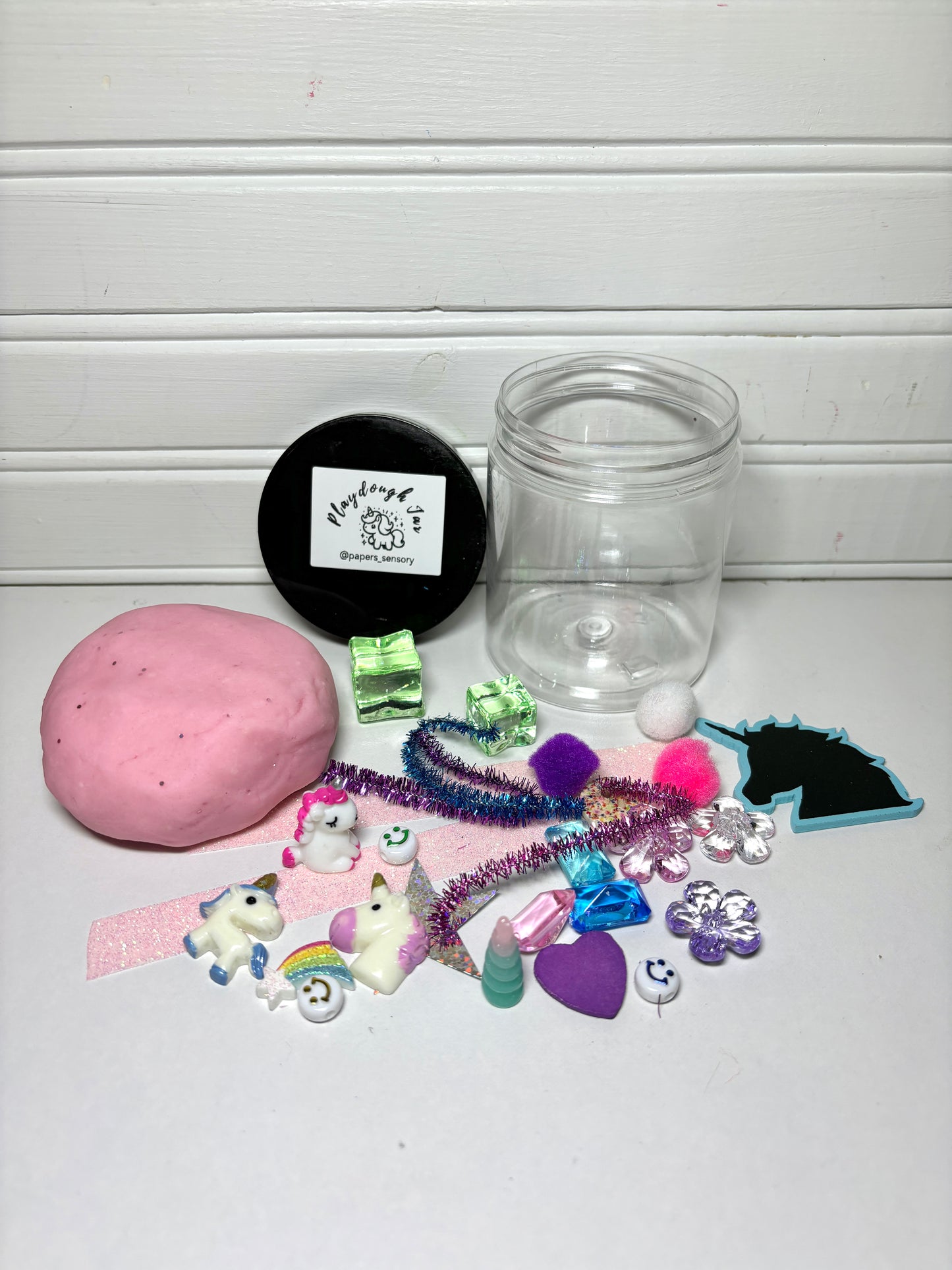 Unicorn Playdough Jar