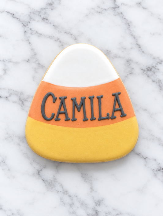 Personalized Candy Corn Cookie