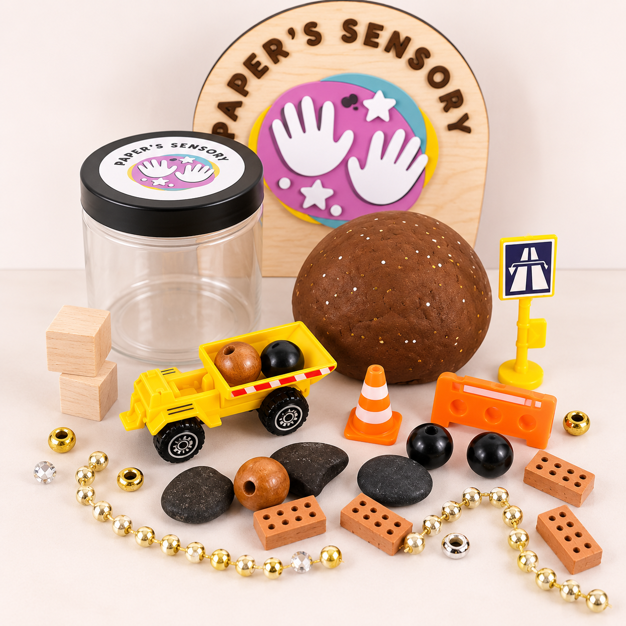 Construction Playdough Jar